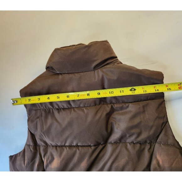 Puffer Vest Brown Womens Outerwear fall autumn charter club Petite Large - Picture 4 of 6